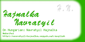 hajnalka navratyil business card